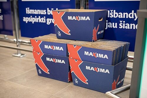 „Maxima“ naujus popierinius maišelius siunčia į geras rankas